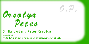 orsolya petes business card